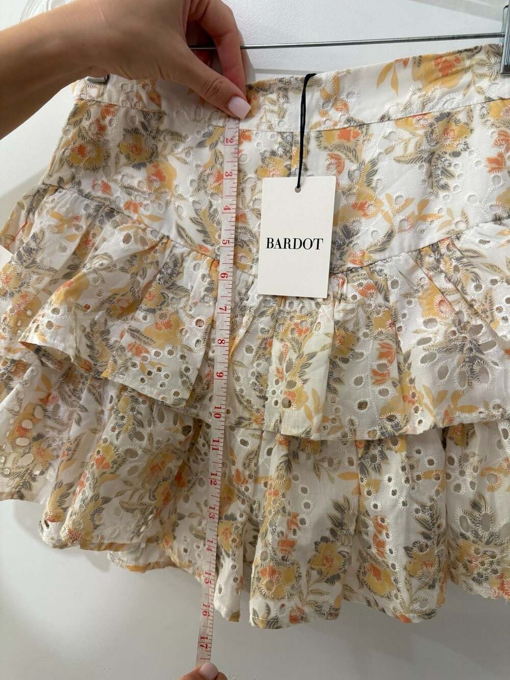 Bardot Broderie Ruffle Skort in Tropical Print - Picture 7 of 7